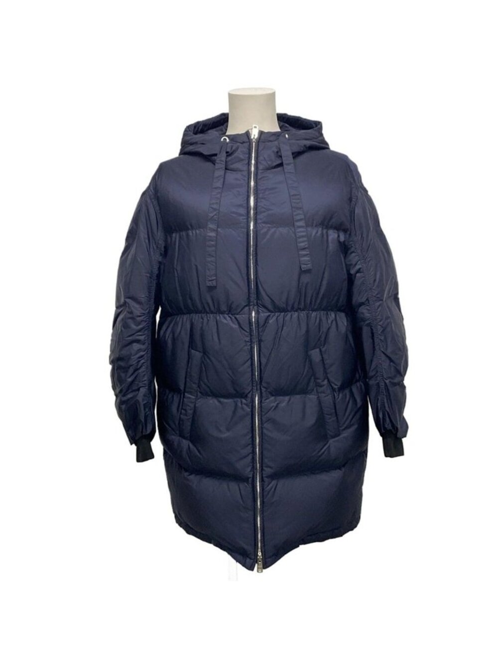 Prada Down Coat 40 M Dark Navy Long Sleeve Winter